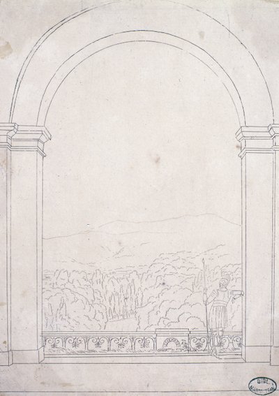 Arch at the Villa at Poggio a Caiano, 1813 by Elisa Bonaparte